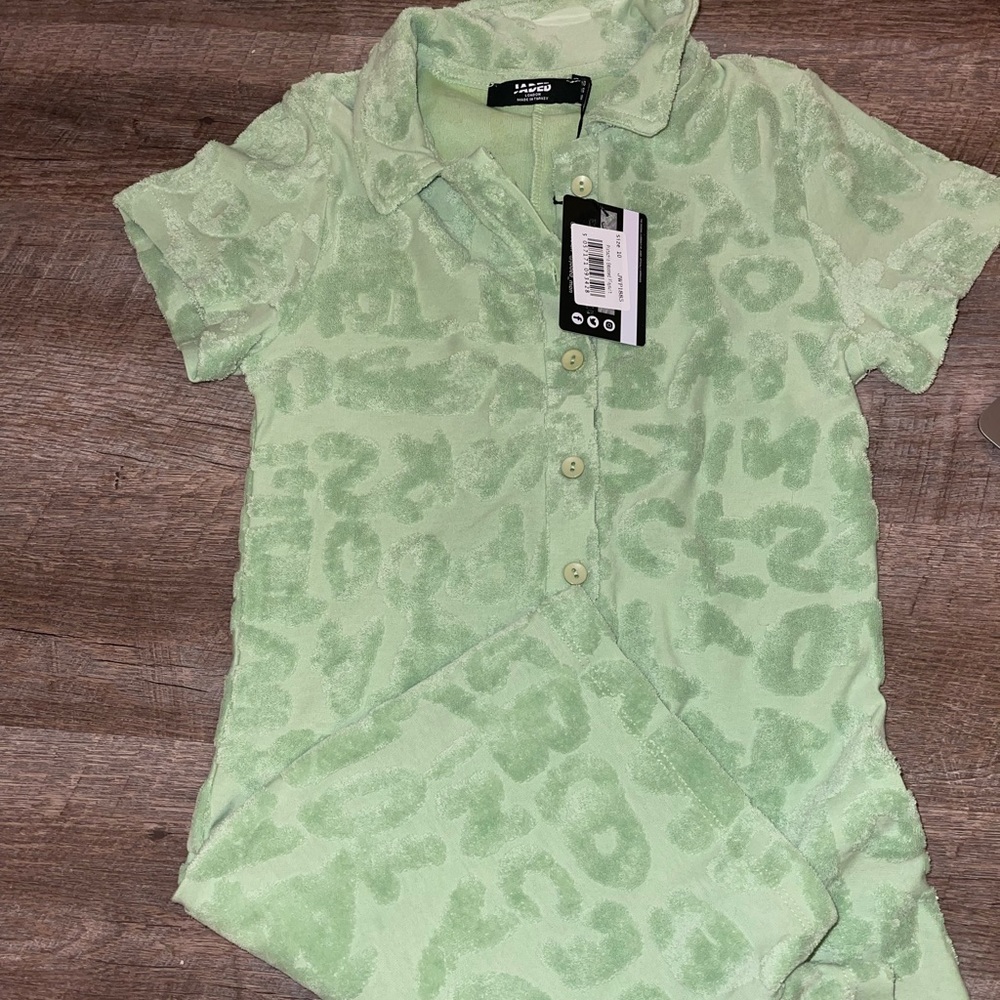 NWT Jaded London pistachio terry cloth jumper